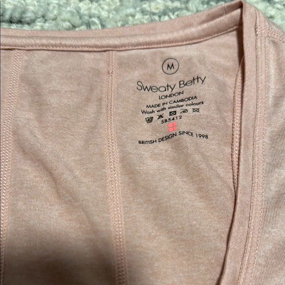 Sweaty Betty Pink Sleeveless Tank Top - Picture 2 of 3